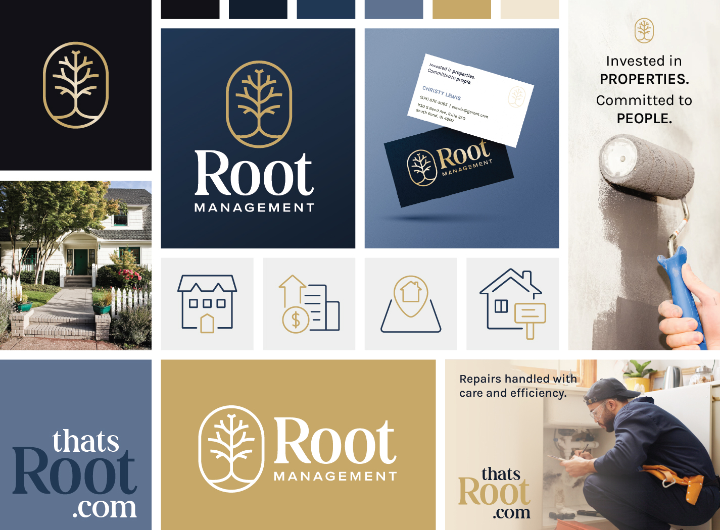 root management brand bento grid